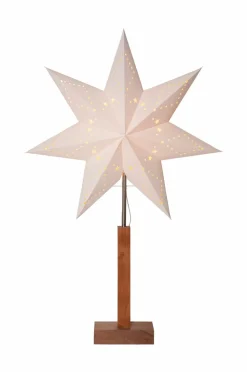 Star Trading Karo Stjerne på fod 70 cm Brun