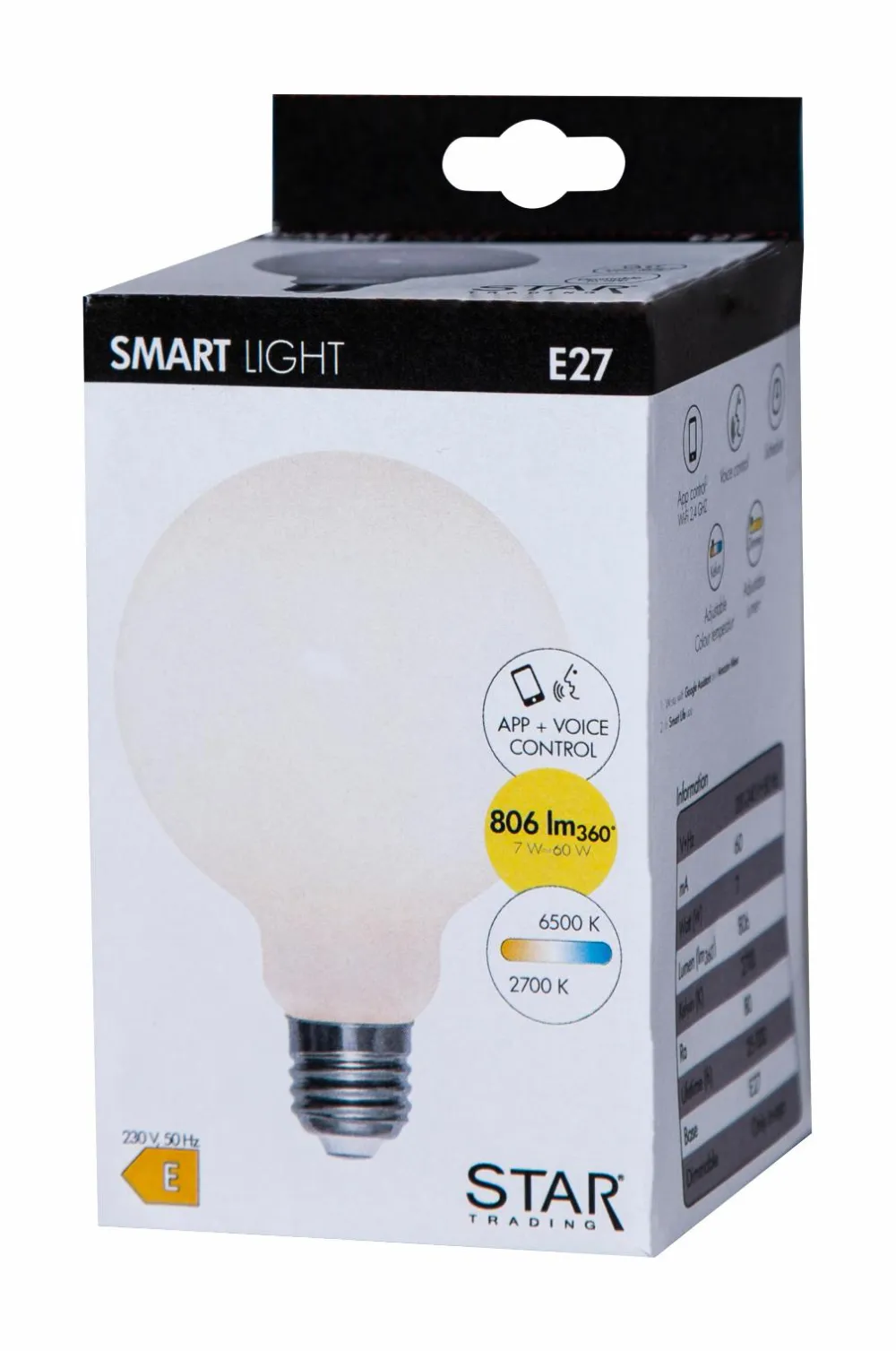 Star Trading Lyskilder>LED-pære G95 Smart Bulb Opal