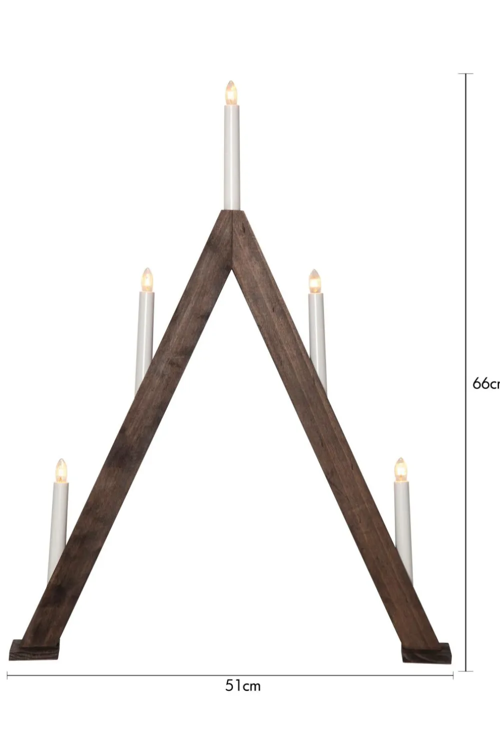 Star Trading Lysestage Albo 66cm Brun