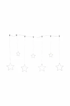 Star Trading Lyskæder|Julebelysning>Lysgardin Dew Drop Stars Sølv