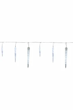 Star Trading Lyskæde med istapper Gelido 23,5 cm Transparent Clearance