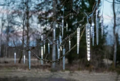 Star Trading Lyskæde med istapper Gelido 23,5 cm Transparent Clearance