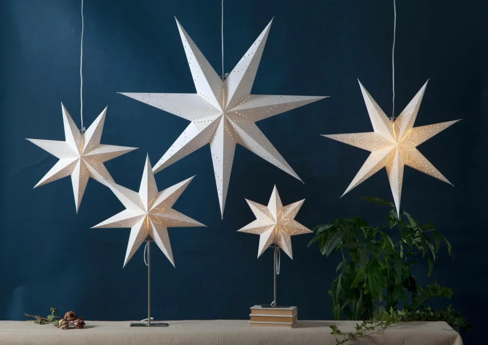 Star Trading Julepynt|Julebelysning>Papirstjerne Sensy Hvid