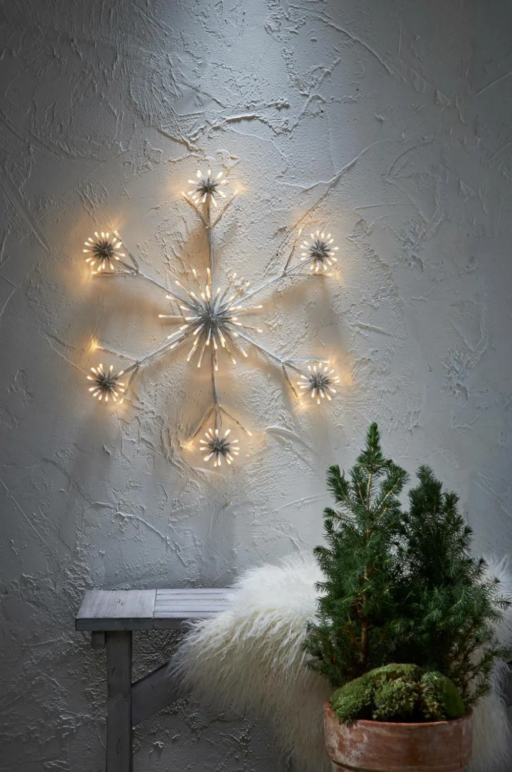 Star Trading Siluet Flower Snowflake 60 cm Hvid Online