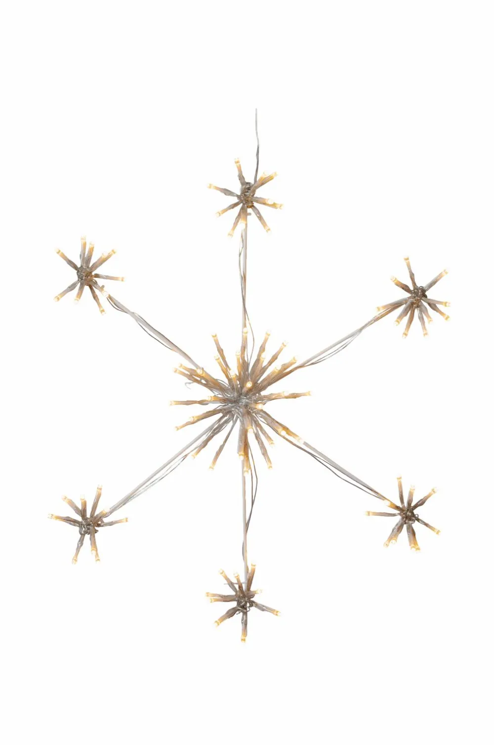 Star Trading Lyskæder>Siluet Flower Snowflake 50cm Hvid