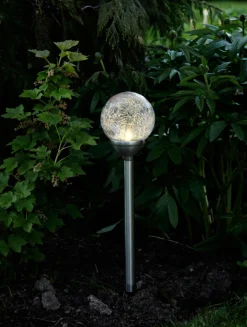 Star Trading Solcellelampe Gångljus Krom Sale