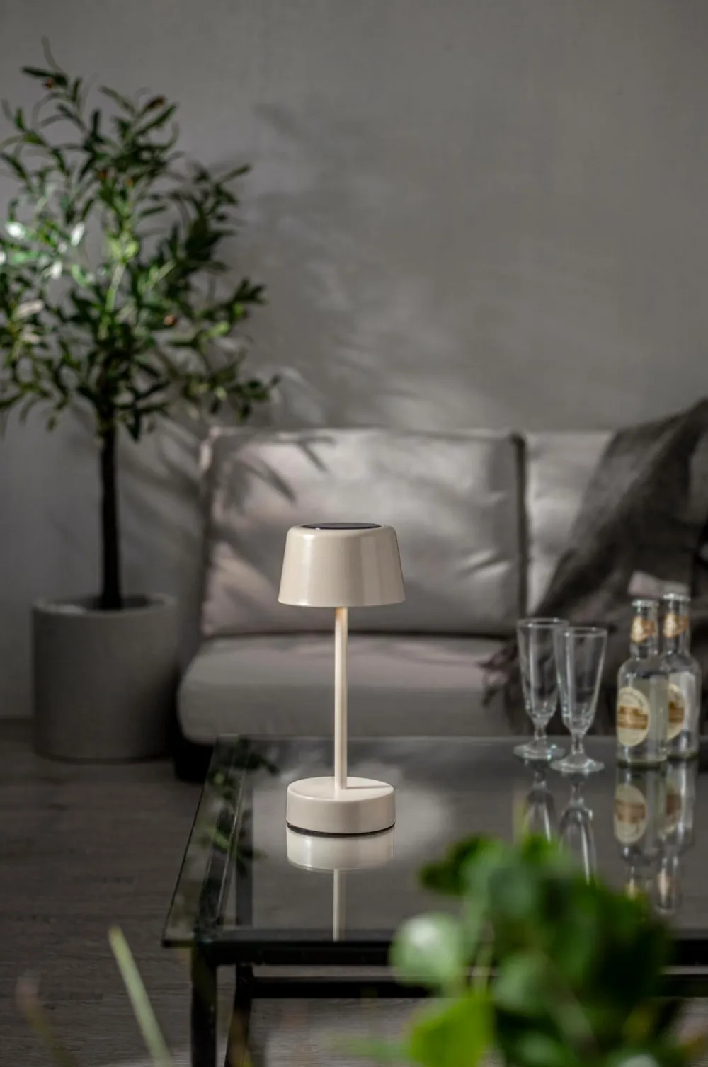 Star Trading Udendørsbelysning>Solcellebordlampe Solei Beige