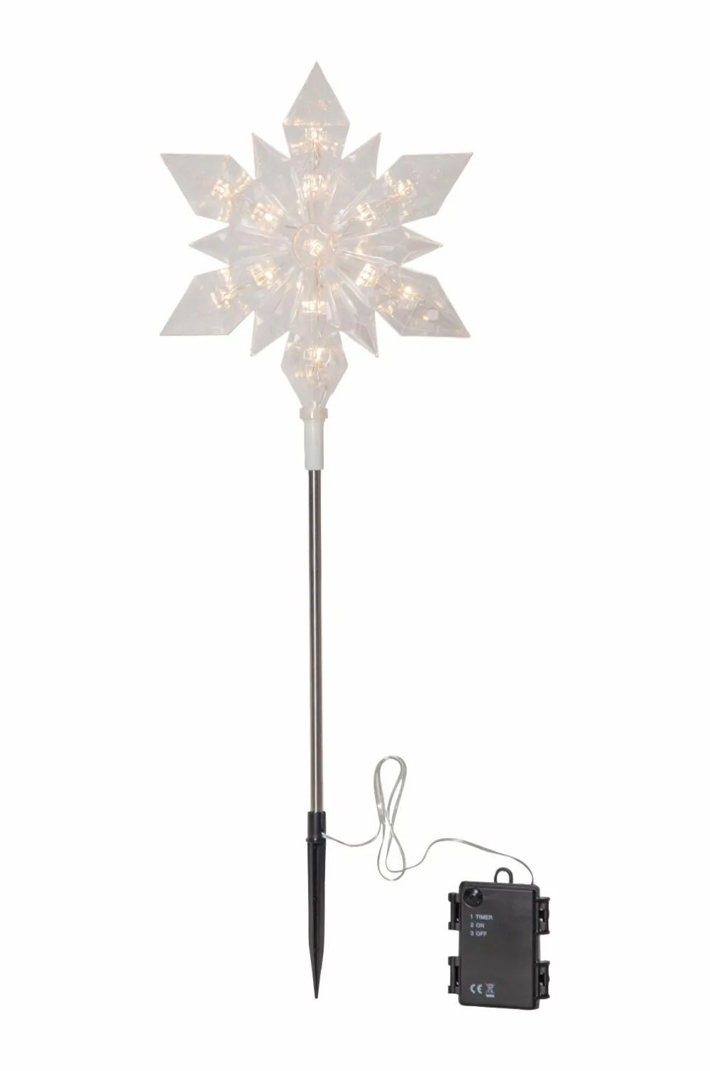 Star Trading Udendørdekoration Flocke højde 48 cm Transparent Sale