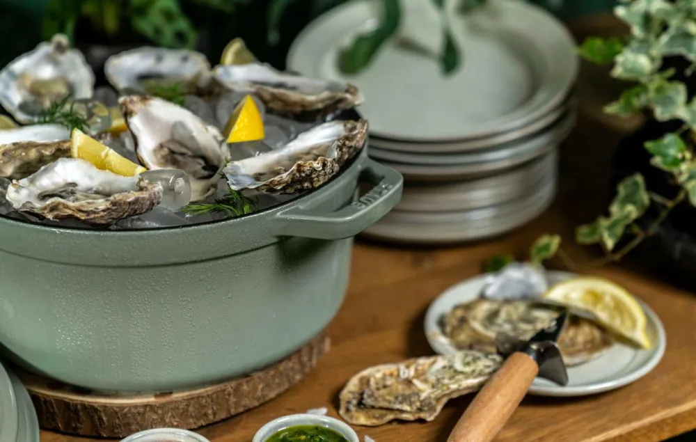 Staub Pander & Gryder>Gjutjärnsgryta 26 cm Eukalyptus grøn