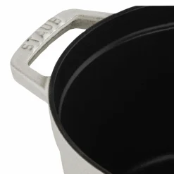 Staub Pander & Gryder>Gryde La Cocotte rund dyb 24 cm, 4,8 l White truffle