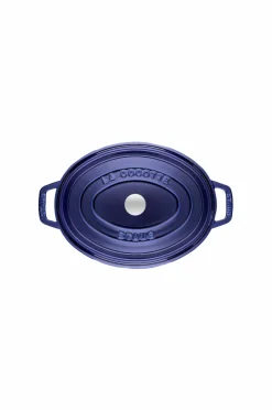 Staub Pander & Gryder>Gryde La Cocotte oval 29 cm, 4,2 l Dark-Blue Majolika