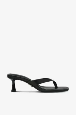 Steve Madden Sandaler med hæl Heyley Heeled Sandals Black leather Discount