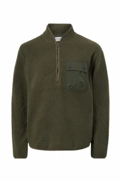 Studio Total Fleecetrøje Fleece Halfzip Grøn Clearance