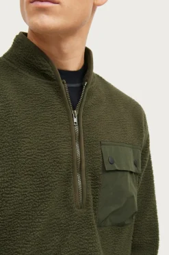 Studio Total Fleecetrøje Fleece Halfzip Grøn Clearance