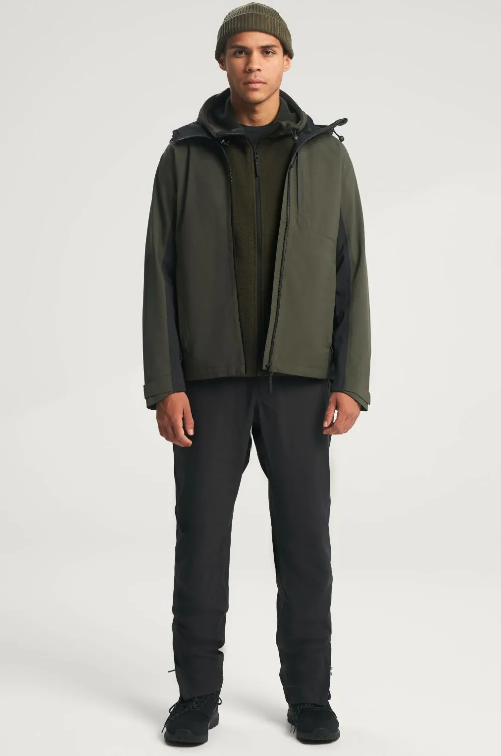 Studio Total Overtøj|Overtøj>Active Skaljakke 3-Layer Shell Jacket Dark army