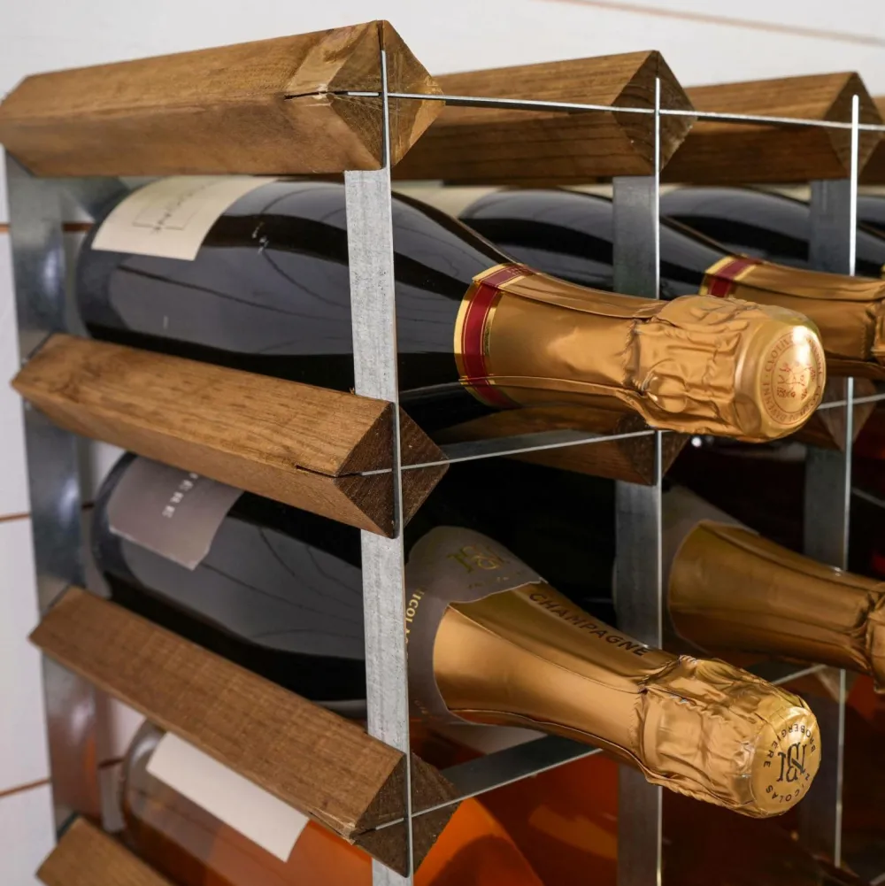 The Swedish Wine Rack Factory Småopbevaring>Vinreol 9 flasker samlet Brun