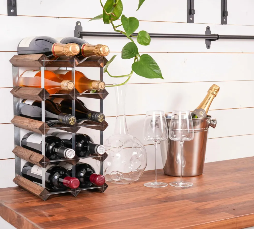 The Swedish Wine Rack Factory Småopbevaring>Vinreol 12 flasker samlet Brun