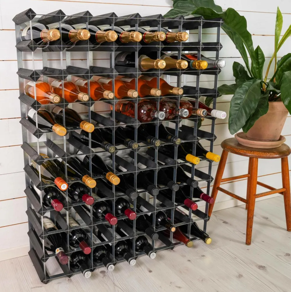 The Swedish Wine Rack Factory Småopbevaring>Vinreol 90 flasker Sort