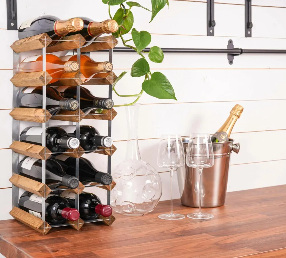 The Swedish Wine Rack Factory Småopbevaring>Vinreol 15 flasker Brun