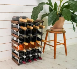 The Swedish Wine Rack Factory Vinreol 30 flasker samlet Brun