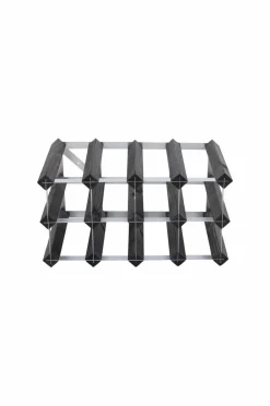 The Swedish Wine Rack Factory Vinreol 12 flasker samlet Sort Outlet