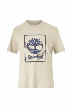 Timberland T-Shirts & Tanktoppe>T-shirt Front Seasonal Stack Lo Natur Island fossil