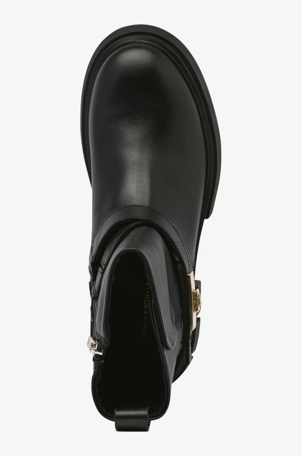 Tommy Hilfiger Boots Biker Leather Black Discount