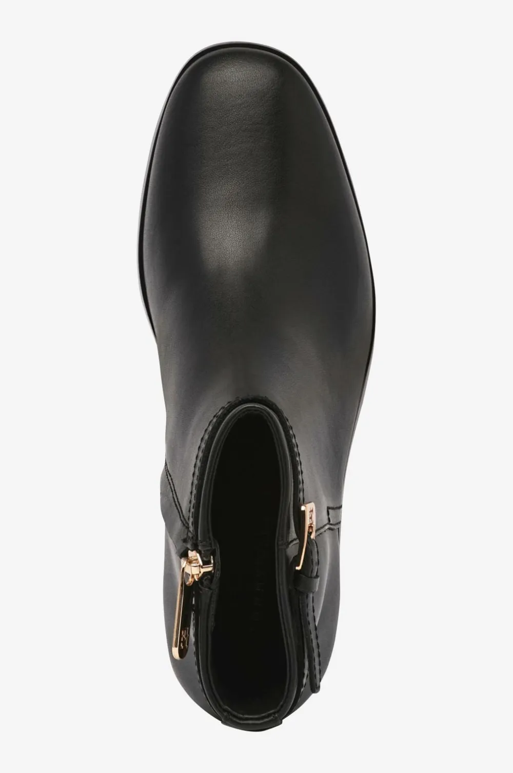 Tommy Hilfiger Boots TH Buckle Riding Mid Heel Black Clearance