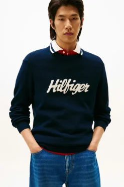 Tommy Hilfiger Pullover Seasonal Graphic Cotton Cneck Dark night navy
