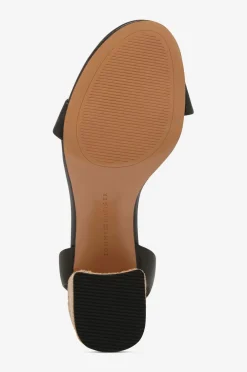 Tommy Hilfiger Sandaler med hæl Leather Ankle Strap Espad Sandal Black Best