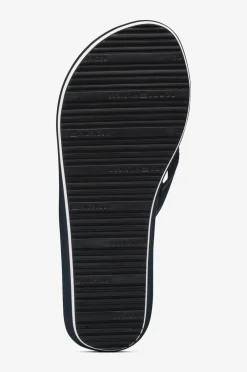 Tommy Hilfiger Sandal med hæl TH Stripes Wedge Beach Sandal Space blue Outlet