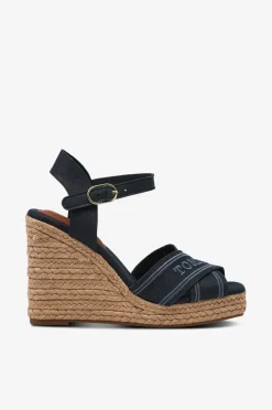 Tommy Hilfiger Højhælede Sko|Sandaler & Sandaler Med Hæl>Sandaler med hæl Espad High Wedge Space blue