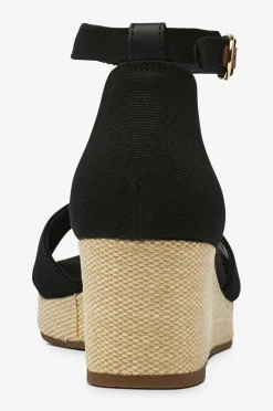 Tommy Hilfiger Sandal med hæl Mid Wedge Espad Black Discount