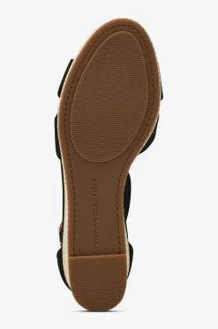 Tommy Hilfiger Sandal med hæl Mid Wedge Espad Black Discount