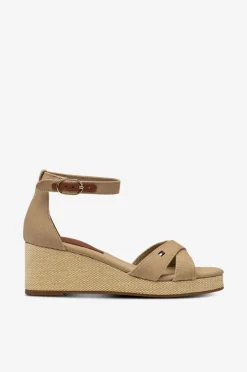 Tommy Hilfiger Højhælede Sko|Sandaler & Sandaler Med Hæl>Sandal med hæl Mid Wedge Espad Horseradish