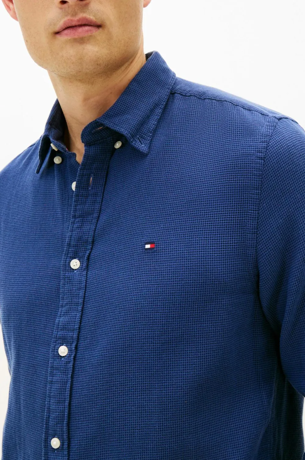 Tommy Hilfiger Skjorte Dobby Structure RF Carbon navy Hot