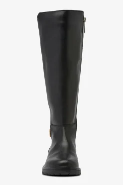 Tommy Hilfiger Støvler TH Logo Leather Long Boot Black New