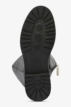 Tommy Hilfiger Støvler TH Logo Leather Long Boot Black New