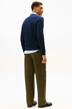 Tommy Hilfiger Trøje Seasonal Structure Cneck Dark night navy Discount