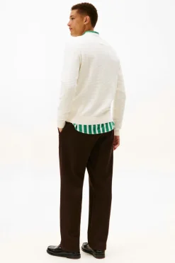 Tommy Hilfiger Trøje Seasonal Structure Cneck Ivory petal Hot