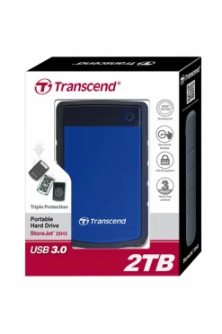 Transcend HDD StoreJet 2.5 2TB USB3 (TS2TSJ25H3B) New