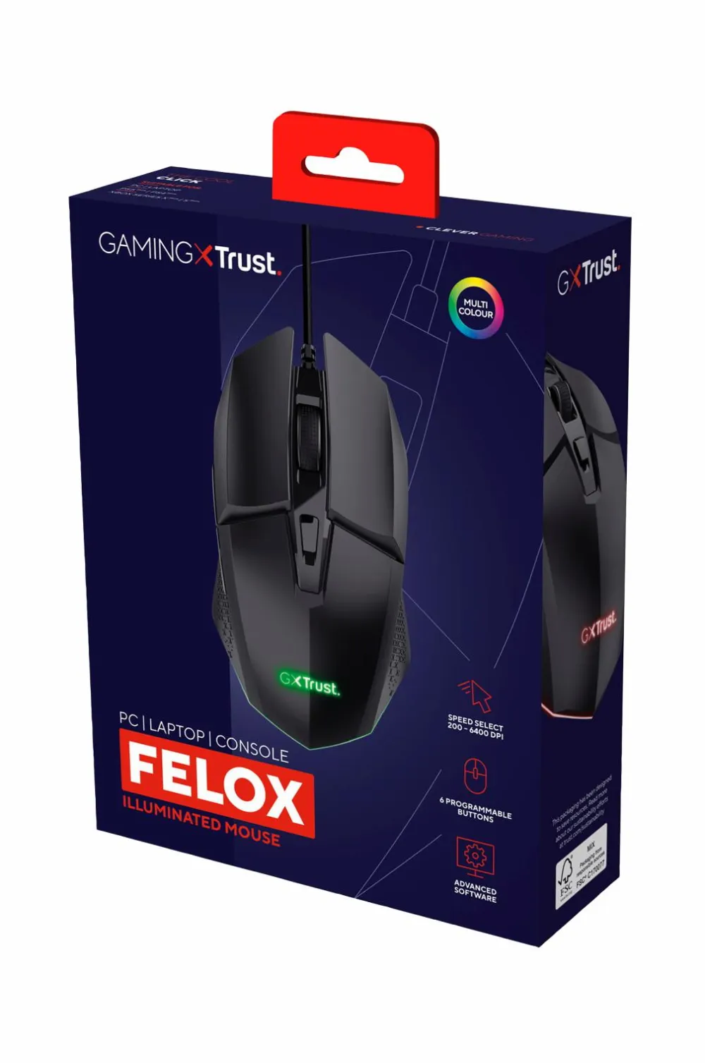 Trust Computertilbehør>Computermus GXT 109 Felox Illuminated Gaming Mouse No color