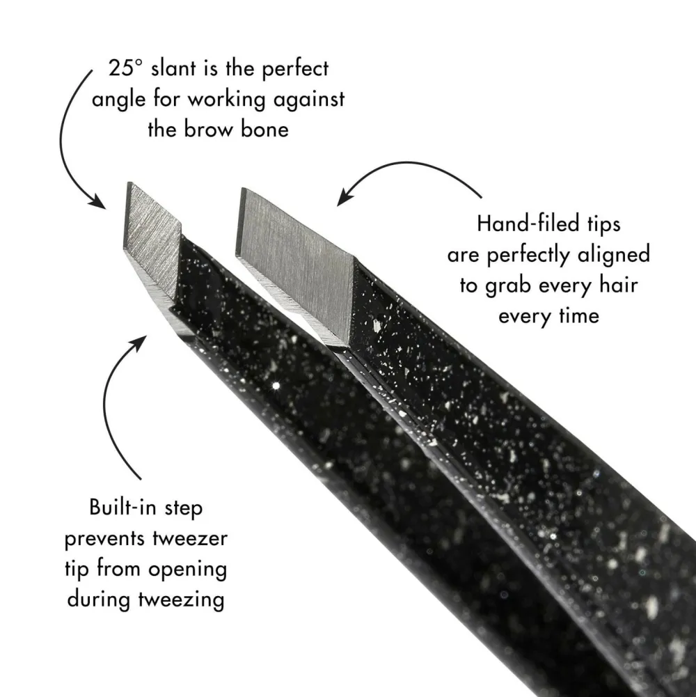 Tweezerman Slant Tweezer Sparkling Black Anniversary Retail No color