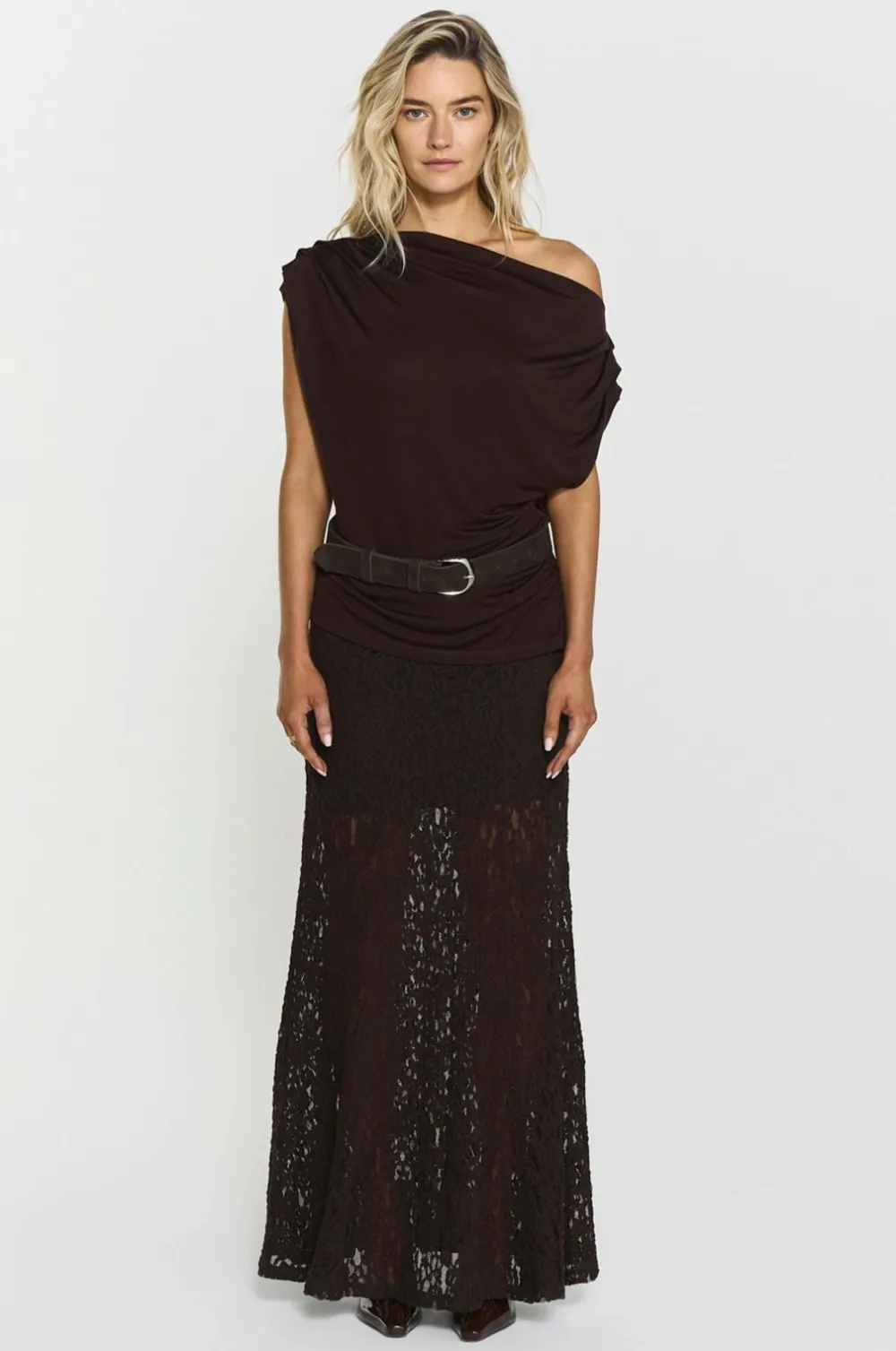Twist & Tango Nederdele>Blondekjole Akasha Lace Skirt Mocha brown
