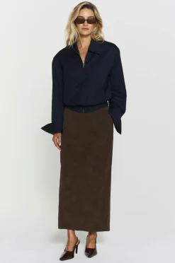 Twist & Tango Nederdel Yara Faux Suede Mocha brown Online