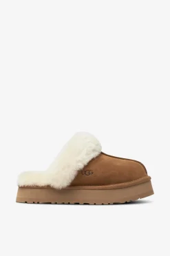 UGG Hjemmesko>Tøfler W Disquette Chestnut