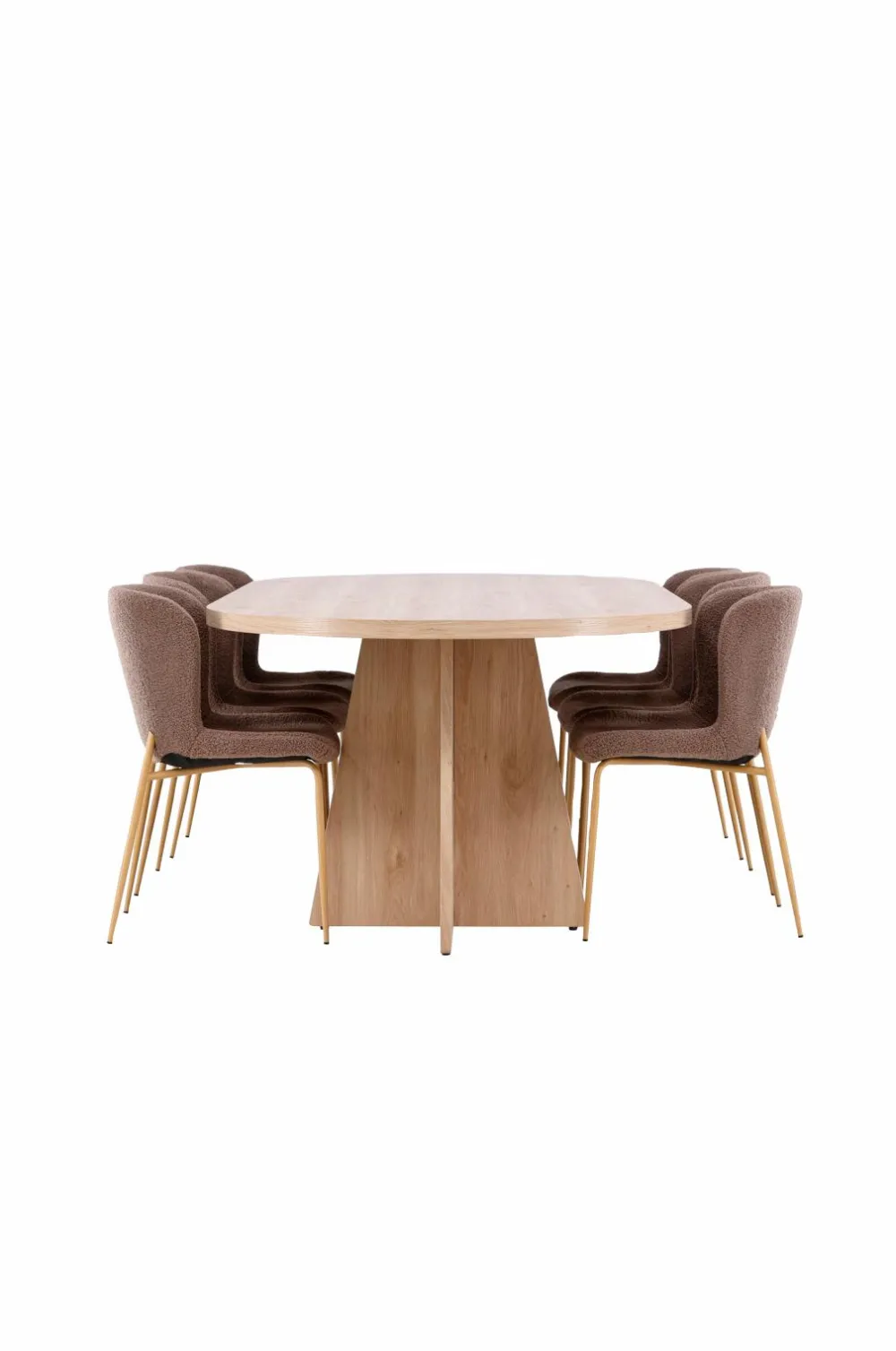 Venture Home Bootcut-spisebord med Modesto-spisebordsstol Brun Outlet