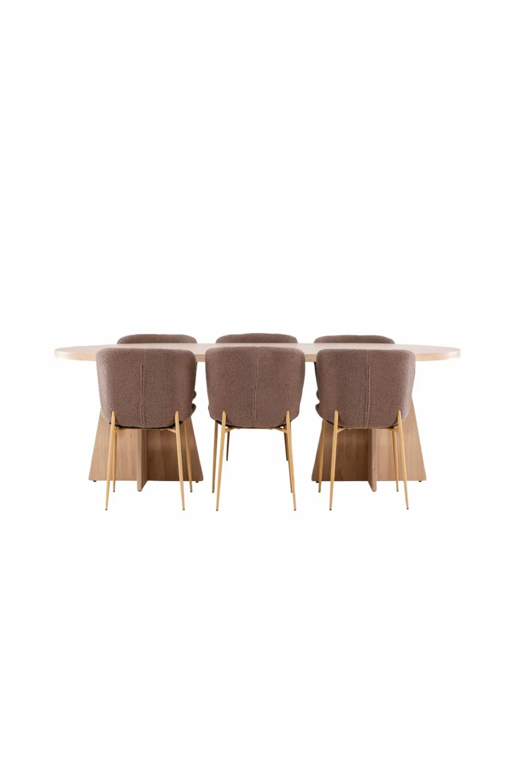 Venture Home Bootcut-spisebord med Modesto-spisebordsstol Brun Outlet