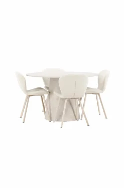 Venture Home Spisebord Lanzo med Lilja-stol Beige Outlet