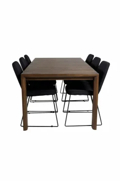 Venture Home Spisegrupper>Spisebord Slider med Muce-stol Sort